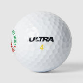Hole in One Vintage Retro Kerstman Kerstmis Golfballen (Logo)