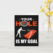 Hole Is Doel Grappig Cornhole Spel Bean Bag Toss Kaart (Gele Bloem)