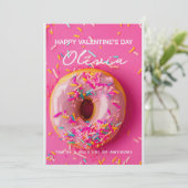 Hole Lot Geweldige Funny Donut Valentijnsdag Kaart (Staand voorkant)