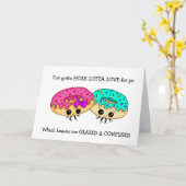 Hole Lotta Love, Donut Pun, Romantisch Ik mis je Kaart (Gele Bloem)