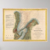  Hole Map van de wijngaard van Martha (1847) Poster (Voorkant)