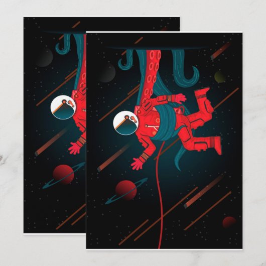 Hole Octopu Feestdagenkaart (Voorkant / Achterkant)