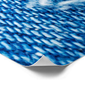 Hole op Denim Jeans. Ripped Destroyed Torn Blue je Poster (Hoek)