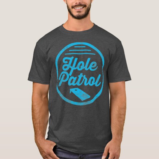 Hole Patrol Retro Cornhole Team Duo  T-shirt (Voorkant)