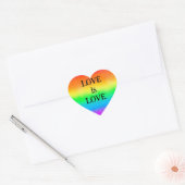HOLEBI LIEFDE is LIEFDE | Regenboog Pride Vlag Hart Sticker (Envelop)