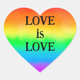 HOLEBI LIEFDE is LIEFDE Regenboog Pride Vlag Hart Sticker