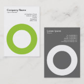 Holed Circle - Martian Green Visitekaartje (Voorkant / Achterkant)