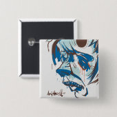 Holes in mijn hoofd vierkante button 5,1 cm (Voorkant /achterkant)