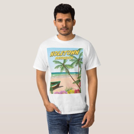 Holetown Barbados T-shirt (Voorkant volledig)