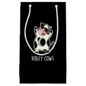 Holey Koe Funny Animal Pun Dark BG Klein Cadeauzakje (Voorkant)