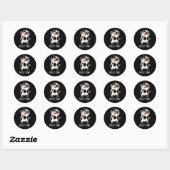 Holey Koe Funny Animal Pun Dark BG Ronde Sticker (Vel)