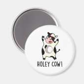 Holey Koe Funny Animal Pun Magneet (Voorkant / Achterkant)