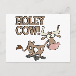 Holey koe Grappig Holy koe Pun cartoon Briefkaart