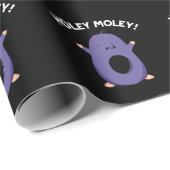 Holey Moley Funny Mole Pun Dark BG Cadeaupapier (Rol Hoek)