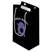 Holey Moley Funny Mole Pun Dark BG Klein Cadeauzakje (Voorkant Gekanteld)