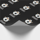 Holey Sheep Funny Animal Pun Dark BG Cadeaupapier (Hoek)