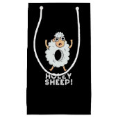 Holey Sheep Funny Animal Pun Dark BG Klein Cadeauzakje (Voorkant)