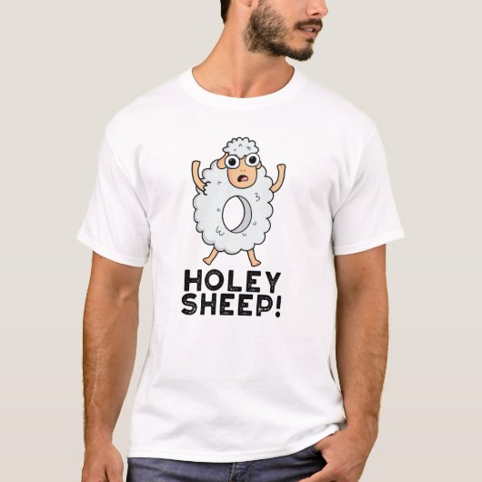 Holey Sheep Funny Animal Pun T-shirt (Voorkant)