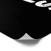 Holey Sheet Funny Paper Pun Dark BG Poster (Hoek)