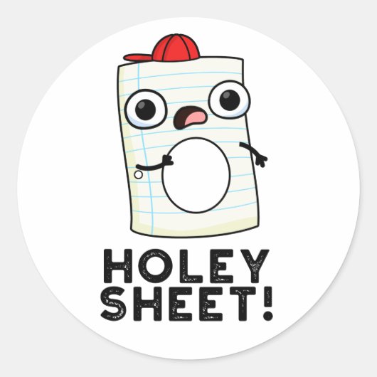 Holey Sheet Funny Paper Ronde Sticker (Voorkant)