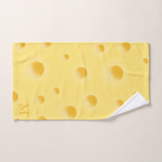 Holey Swiss Cheese Fanciful Monogrammed Gift Bad Handdoek (Handdoek)