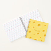 Holey Swiss Cheese Personalized Yellow Cheesy Notitieboek (Binnen)