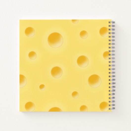 Holey Swiss Cheese Personalized Yellow Cheesy Notitieboek (Achterkant)
