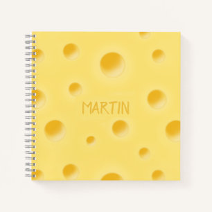 Holey Swiss Cheese Personalized Yellow Cheesy Notitieboek