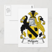 Holgate Family Crest Briefkaart (Voorkant / Achterkant)