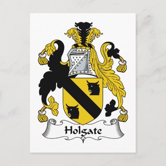 Holgate Family Crest Briefkaart (Voorkant)