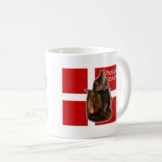 Holger Danske 11 oz Classic White Mok (Voorkant rechts)