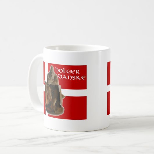 Holger Danske 11 oz Classic White Mok (Voorkant links)