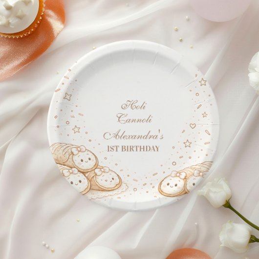 Holi Cannoli Sweet Bakery 1st Birthday Papieren Bordje