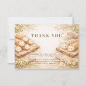 Holi Cannoli Whimsical Bakery 1st Birthday Bedankkaart (Voorkant)