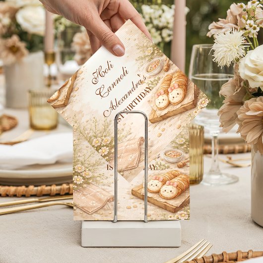 Holi Cannoli Whimsical Bakery 1st Birthday Servet