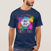 Holi Colorful Paint & Fireworks T-shirt (Voorkant)