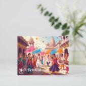 Holi Festival, India Briefkaart (Staand voorkant)