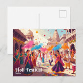 Holi Festival, India Briefkaart (Voorkant / Achterkant)
