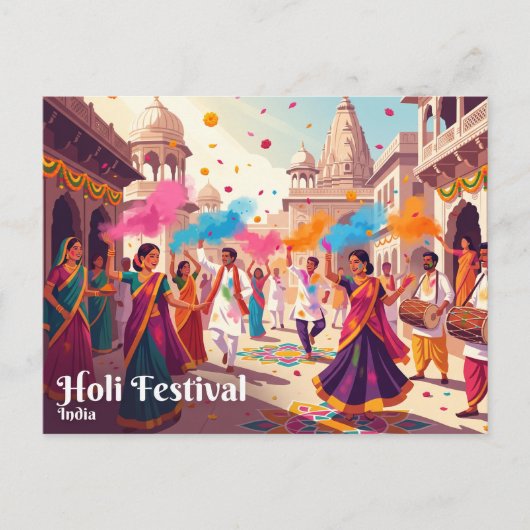 Holi Festival, India Briefkaart (Voorkant)