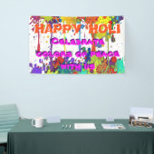 HOLI Festival of Colors - spetters en jouw ideeën Spandoek (Beurs)