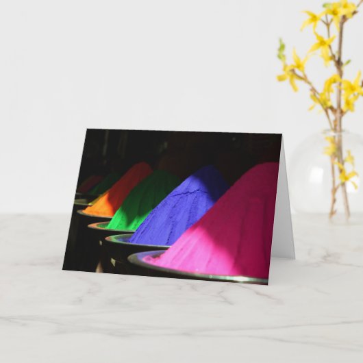 Holi Hai Colorful Powders Kaart (Gele Bloem)