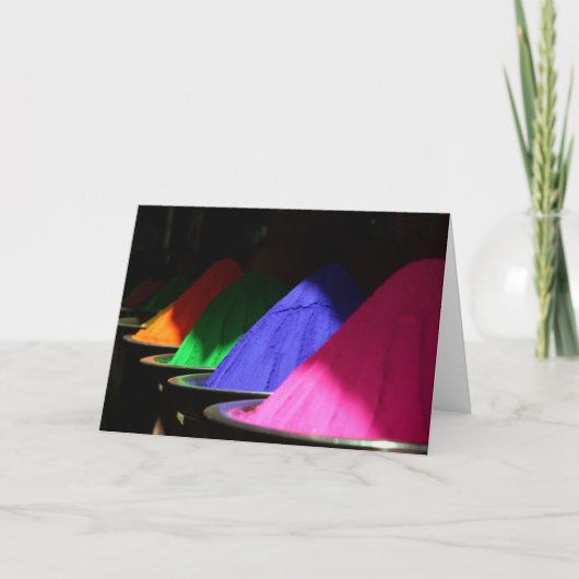 Holi Hai Colorful Powders Kaart (Voorkant)