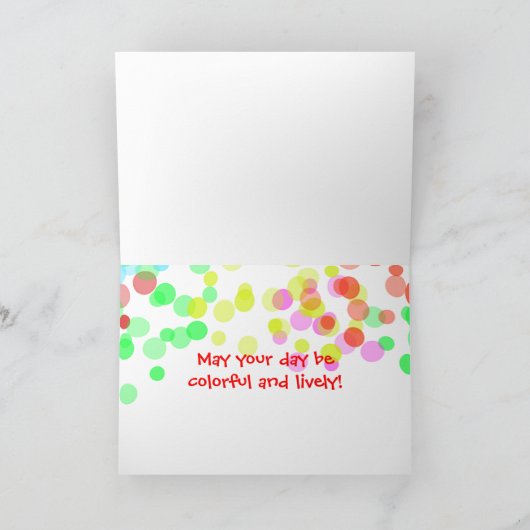 Holi Hai met kleurrijke Stippen en streaks Kaart (Binnen)
