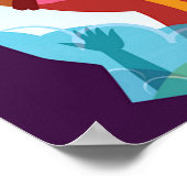 Holi Hai Painted Elephant in Crowd Poster (Hoek)