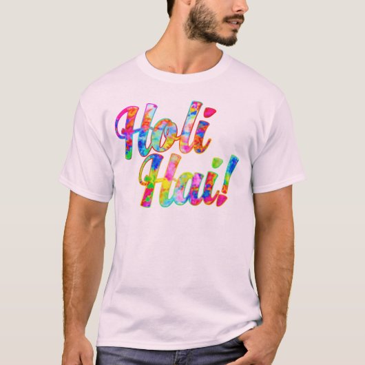 Holi Hai. - Spreid het Holi-bericht uit T-shirt (Voorkant)