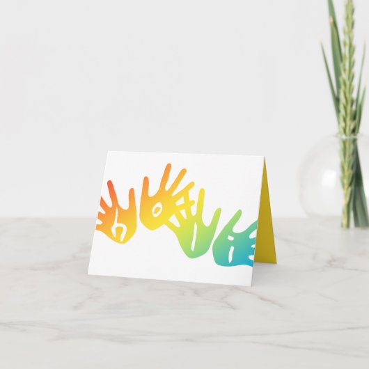 holi handen feestdagen kaart (Voorkant)