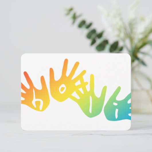 holi handen kaart (Staand voorkant)