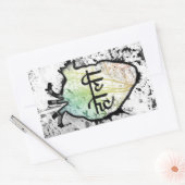 Holi Heart, sanskrit Rechthoekige Sticker (Envelop)