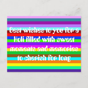 HOLI kleurde Stripes patroon + uw ideeën Briefkaart
