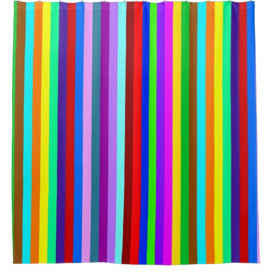 HOLI kleurde Stripes patroon + uw ideeën Douchegordijn (Voorkant)